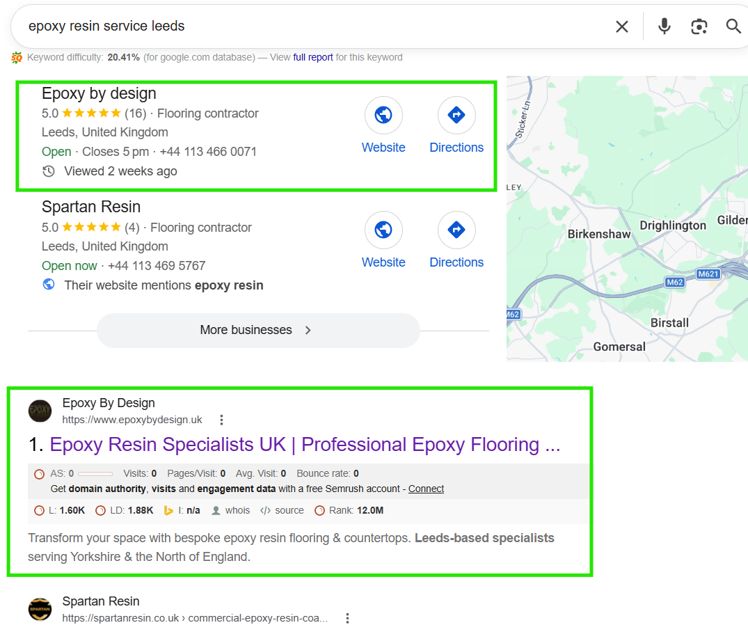 Epoxy By Design search ranking results